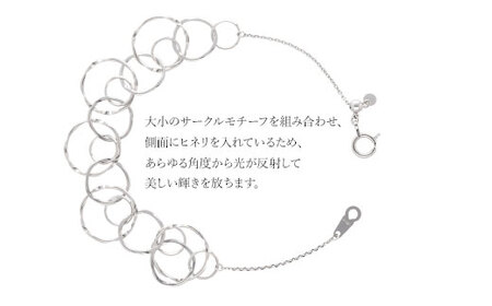 K18WG バブルデザインチェーンブレスレット ※沖縄への配送不可