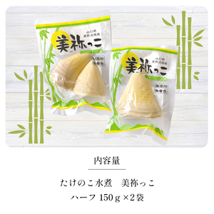 美祢っ子 無添加無着色 煮物に最適 たけのこ水煮