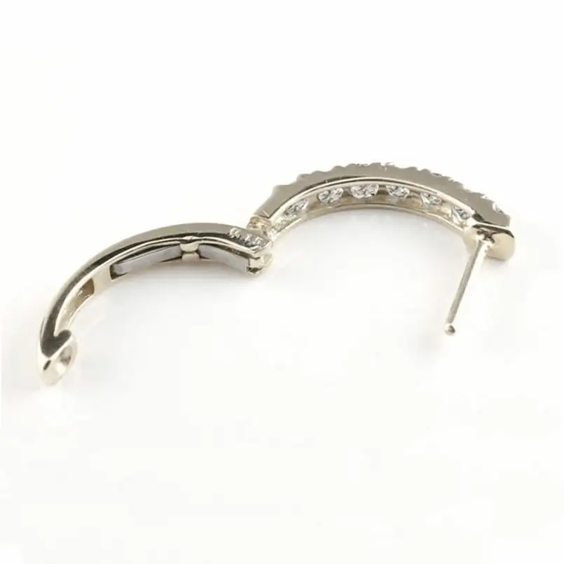  プラチナ フープ ピアス ダイヤ フープピアス 中折れ ダイヤモンド 0.46ct 4月誕生石 pt900 ペア 両耳 シンプル ジュエリー 山梨県 昭和町 送料無料 管理番号160617ad200dp SWAA102 