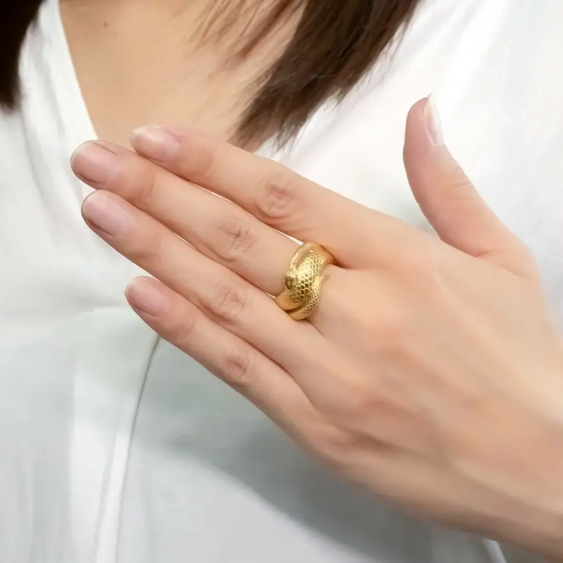  蛇 ヘビ 純金 リング 24金 指輪 ダイヤモンド スネークリング ダイヤ ゴールド 24k K24 幅広 縁起物 干支 巳年 お守り シンプル 山梨県 昭和町 送料無料 管理番号221005100k24 SWAA129