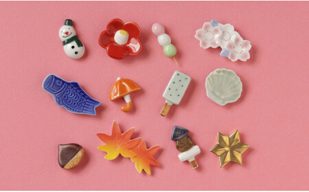 食卓が華やぐ季節の箸置き12個セット 有田焼 SPECIAL THANKS 箸置きセット 雪だるま箸置き かわいい箸置き カラフル 箸置きギフト 四季 季節の箸置き 伝統工芸 かわいい レスト 30000円 3万円 A30-774