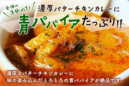 ［お試し］青パパイアバターチキンカレー（200g×2個）ポスト投函【P6】