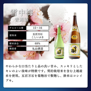 酒 雪中梅 普通酒 720ml と 菱ヶ岳の泉 720ml お酒 日本酒 アルコール ギフト 新潟 上越