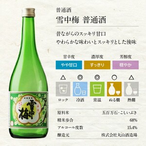 雪中梅 普通酒 720ml｜お酒  酒 日本酒 こしいぶき ふるさと納税  おすすめ 人気 新潟 新潟県産 にいがた 上越 上越産