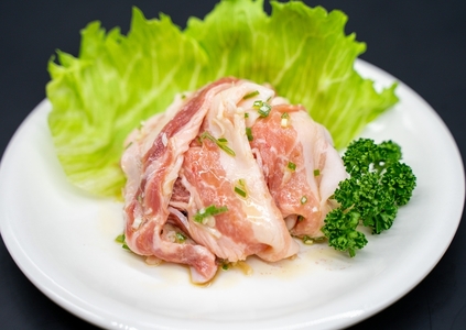 （冷凍） 国産 豚バラ 特製 塩だれ 豚スライス 170g×5個 ／ 歩商事 おかず おつまみ やみつき 豚肉 焼肉 奈良県 田原本町