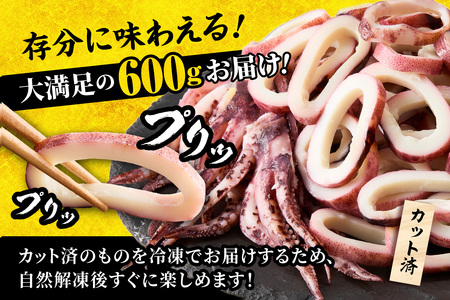 蒸しイカリング カラシ酢味噌付き 約100g×6P 合計約600g いか イカ 10-23