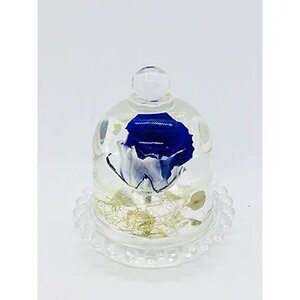 クリスタルドーム 「奇跡・青い薔薇」 ／ fleur misaki お祝い インテリア 雑貨 ハーバリウム プレゼント ギフト 奈良県 田原本町