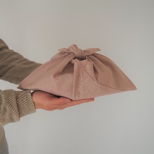 あづま袋 Sサイズ 1セット カラー スモークピンク お弁当袋に。 ／ Maco エコバッグ 風呂敷 手ぬぐい 奈良県 田原本町