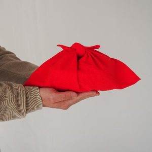 あづま袋 Sサイズ 1セット カラー レッド お弁当袋に。 ／ Maco エコバッグ 風呂敷 手ぬぐい 奈良県 田原本町