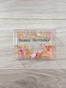 ハーバリウムプレート Happy Wedding （オイル少量タイプ） ピンク ／ kanon インテリア プリザーブドフラワー ドライフラワー ハンドメイド品 奈良県 田原本町