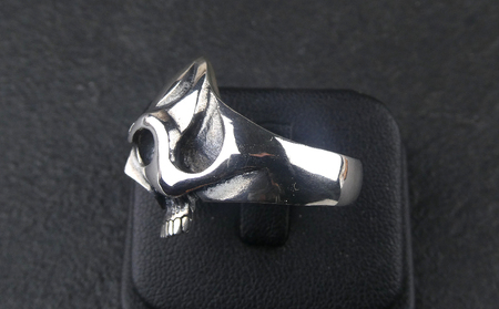 顎無し skull ring あご無し スカル リング ｜ 最適 な ボリューム の 指輪 です シルバー アクセサリー 髑髏 モチーフ 925 ハンドメイド 選べる サイズ アクセ ファッション 人気 シンプル ギフト プレゼント 年末年始 お中元 お歳暮 内祝い 快気祝い