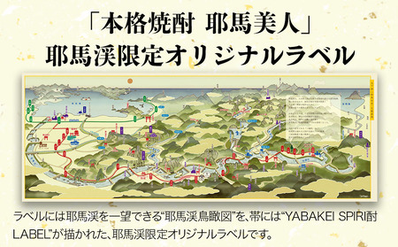 【耶馬渓限定】耶馬美人 YABAKEI SPIRI酎 LABEL 25度 720ml×2本 | 米焼酎 麦焼酎セット 大分県中津市の地酒 飲み比べ セット 焼酎 酒 アルコール 大分県産 九州産 中津市 国産 送料無料