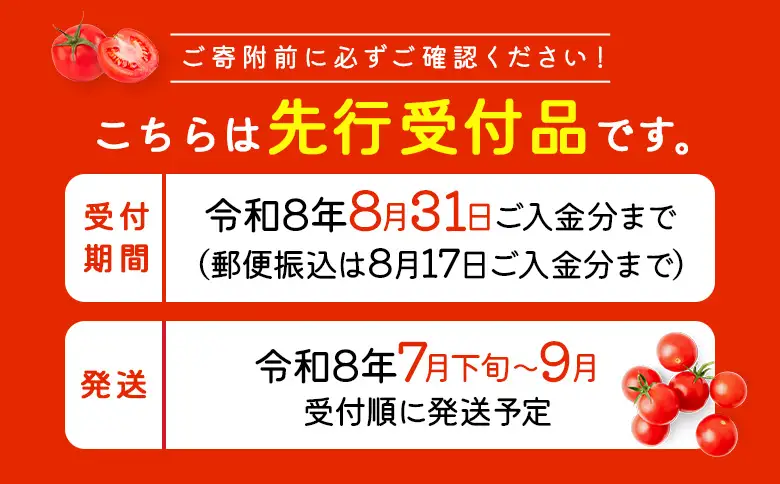 【先行受付】 ミニトマト 3kg【令和8年7月下旬～9月発送】【1200602】