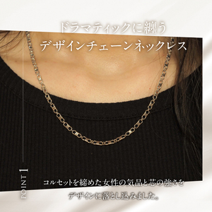 K18 Grace デザインチェーンネックレス【K18WG】  ネックレス アクセサリー レディース メンズ ユニセックス ジュエリー K18WG ホワイトゴールド チェーン シンプル 鑑別書付 保証書付 ジュエリーケース付 [h170]