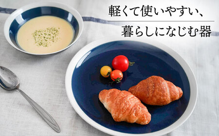 【美濃焼】[軽量食器] TLPリムバンド ブルー  9インチプレート×2枚/オートミル×2枚 ペア【井澤コーポレーション】食器 皿 ボウル [TBP093]