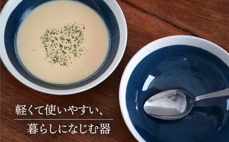 【美濃焼】[軽量食器] TLPリムバンド オートミル×4枚(ブルー) セット【井澤コーポレーション】食器 鉢 ボウル [TBP123]