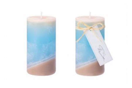 気仙沼の海をイメージしたキャンドル KOIZUMI Round Candle（S）1個 [Nr.12（ともしびプロジェクト） 宮城県 気仙沼市 20563590]