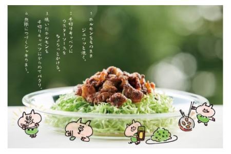 【TVで紹介！】亀山印 キャベツでたべるホルモン焼き 食べ比べ みそ・しお・ピリ辛 各300g ×2p 計6p [気仙沼市物産振興協会 宮城県 気仙沼市 20565250]