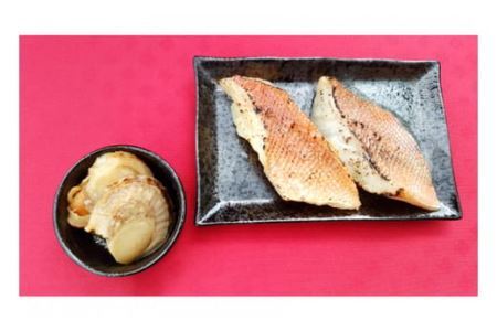 海鮮吟醸漬詰め合わせ＜桜＞ たこ吟醸酒粕漬け100g×2個&赤魚西京味噌漬け70g×4個&ほたて西京味噌漬け60g(3p)×2個 [カネモト畠山水産 宮城県 気仙沼市 20563818]