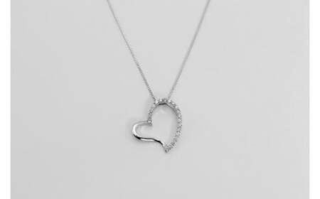 K18GW ダイヤ 21個 ハート ペンダントネック Islauth10 [slauth 山梨県 韮崎市 20743430] アクセサリー ネックレス ジュエリー ダイヤ シンプル おしゃれ ハートプレゼント ギフト 贈りもの 贈答