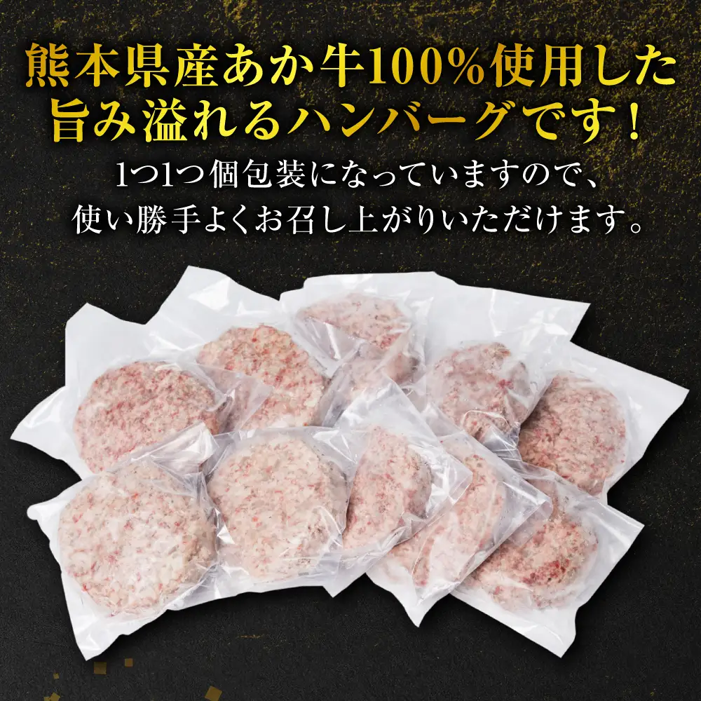 肥後のあか牛 ハンバーグ 150g×10個 おかず 惣菜 洋食 お肉 肉 にく 冷凍 熊本県 八代市