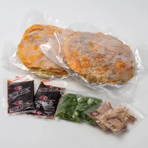 2枚セットそば肉玉シングル（辛麺）：平の家広島風お好み焼き／府中焼き No.441
