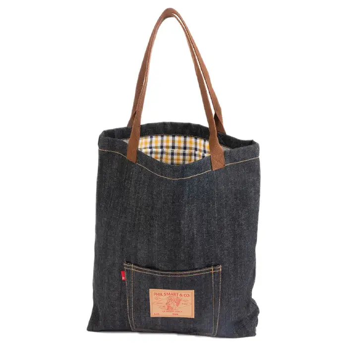 デニムトートバック（幅38cm×高さ42.5cm×厚さ6.5cm） No.027