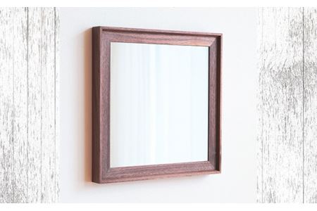 府中家具　Mirror VALLE　42×42　ウォールナット No.614-01