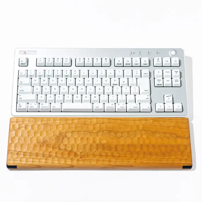 汎用型　亀甲名栗木製パームレスト　松2　MIDOL　ブラックチェリー No.898-02