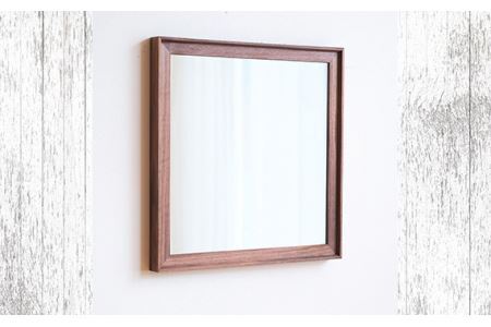 府中家具　Mirror VALLE　56×56　ウォールナット No.622-01