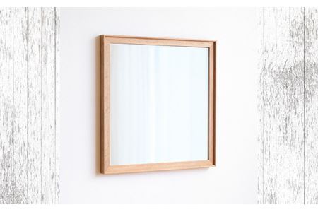 府中家具　Mirror VALLE　70×70　オーク No.624-02