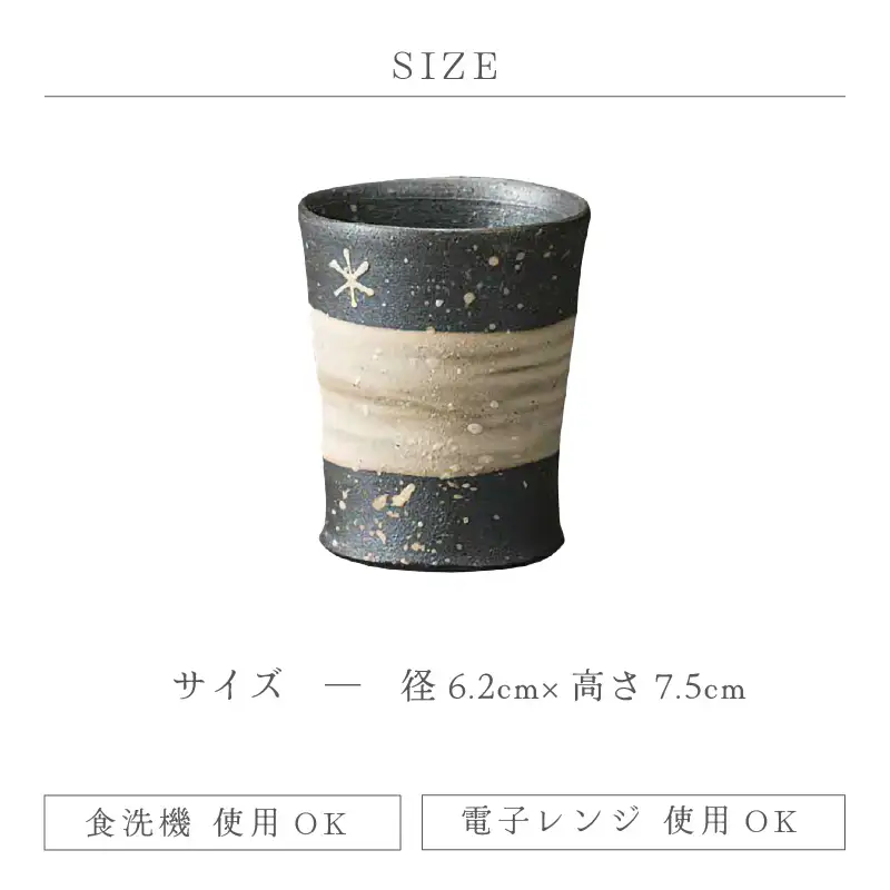  越前焼のふるさと越前町からお届け！天の川焼〆 冷酒杯 風来窯 越前焼 越前焼き 【ビール 酒 コップ カップ マグカップ 食器 ギフト うつわ 電子レンジ 食洗機 工芸品 伝統工芸士 陶器】[e25-a032] 