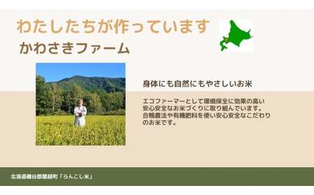 【令和5年度】 らんこし米 (あいがも農法 玄米ゆめぴりか) 5kg (かわさきファーム)