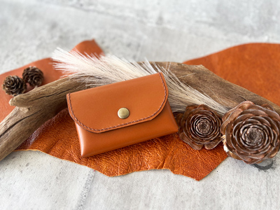 レザー3点セット ブラウン (ネームフォルダー、ペンフォルダー、カードケース) [0355]