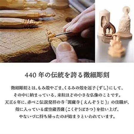 柳津が世界にほこる微細彫刻「くるみの中の恵比寿大黒天」ただ一人の伝承者　金坂富山作【1448372】