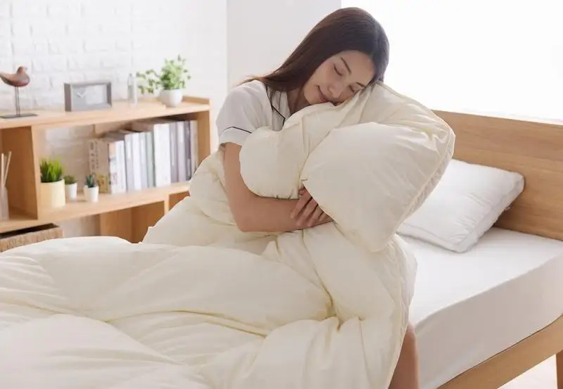 【ふとんファクトリー】洗える羽毛合掛けふとん　ダウン90%　シングルロング　150x210サイズ