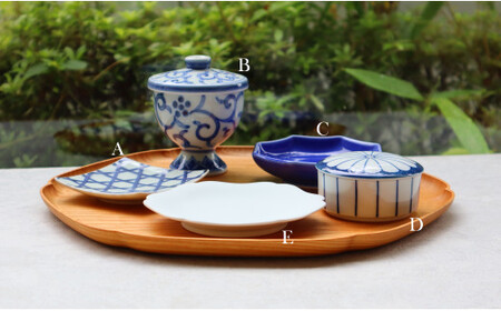 【まるふくオリジナル】有田焼 Retoro ARITA 5点セット【まるふく】食器 うつわ 器 手描き デザート 小鉢 レトロ コーディネート 食器セット 贈答 ギフト A35-307