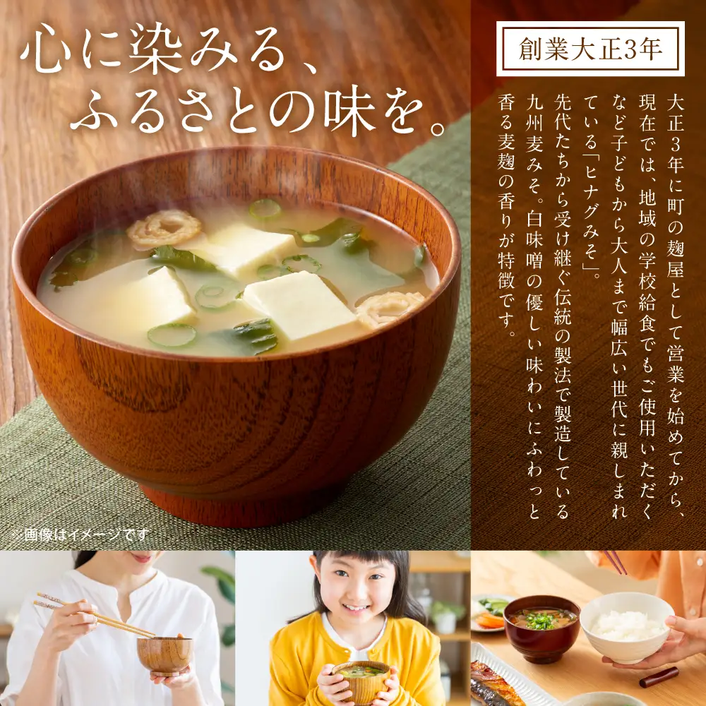 味噌 ヒナグみそ 5個セット（麦みそ×2、米みそ、田舎みそ、合わせみそ） 味噌 ミソ 調味料