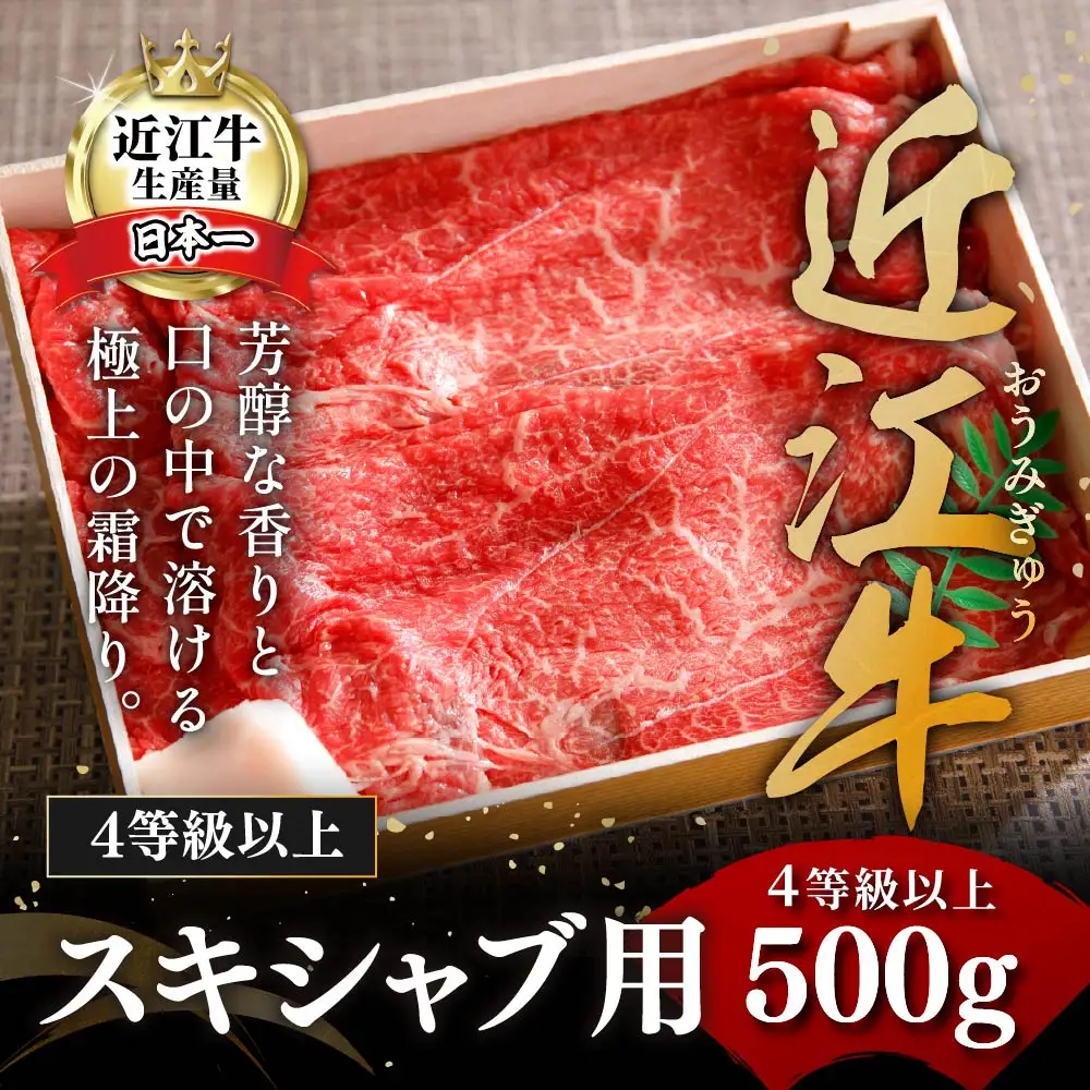 近江牛 すき焼き しゃぶしゃぶ 赤身 500g 【H002W】 牛肉すき焼き