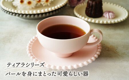 【美濃焼】ティアラ プレート 16cm マットピンク 2枚セット【Primitive陶舎花＊花】食器 ケーキ皿 パン皿 写真映え 洋風 ヨーロッパ風 カフェ風 かわいい おしゃれ [MFZ006]