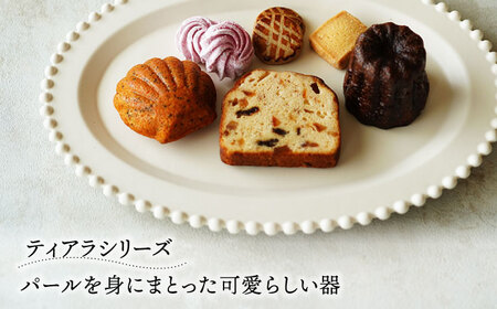 【美濃焼】ティアラ オーバルプレート マットアイボリー 2枚セット【Primitive陶舎花＊花】食器 楕円皿 パスタ皿 メインディッシュ ランチ ディナー 写真映え 洋風 ヨーロッパ風 カフェ風 かわいい おしゃれ [MFZ025]