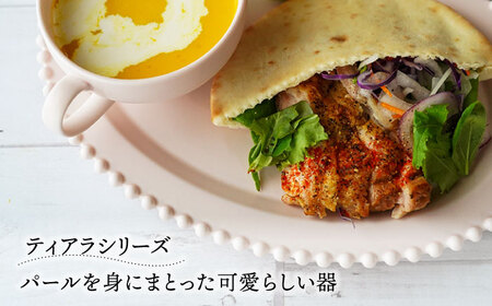 【美濃焼】ティアラ オーバルプレート＆カップセット マットピンク【Primitive陶舎花＊花】食器 楕円皿 スープカップ パスタ皿 メインディッシュ ワンプレート ランチ ディナー 写真映え 洋風 ヨーロッパ風 カフェ風 かわいい おしゃれ [MFZ030]