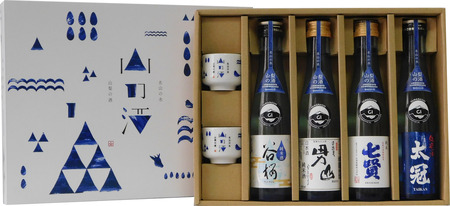 【山梨県産】「山の酒」日本酒　純米酒飲み比べ4本セット【A】 [5839-1974]