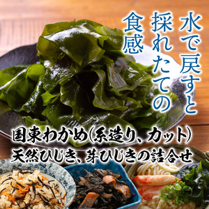 国東わかめ(糸造り,カット),天然ひじき,芽ひじきの詰合せ _1095R