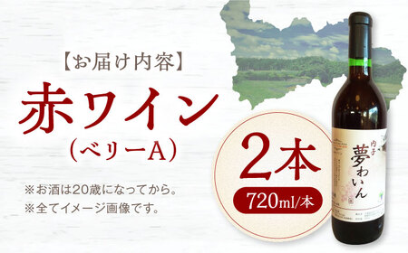 内子夢わいん 赤ワイン (ベリーA) 約720ml 2本 BKAG007