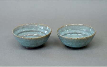 有田焼 貫入4寸（12cm）小鉢2個セット 青磁 食器 鉢 うつわ 作家 梶原大敬 茂正工房 A24-79