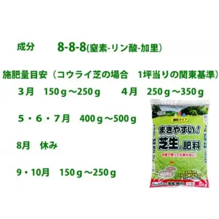 まきやすい芝生の肥料　5kg×5袋　約100坪分　【細粒タイプ】_雑貨   _【1411198】