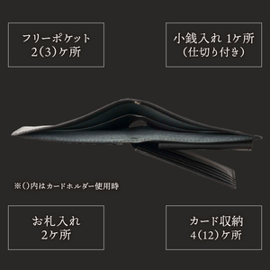 PHENIXERA WALLET　翔舞　二つ折り財布　黒