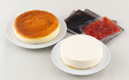 佐世保産モッツァレラチーズが入った手作りチーズケーキ2種 【ふじなが本店】