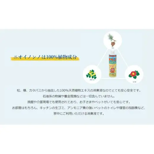 瞬間消臭の純植物性消臭液「ニオイノンノ」 1L 1本